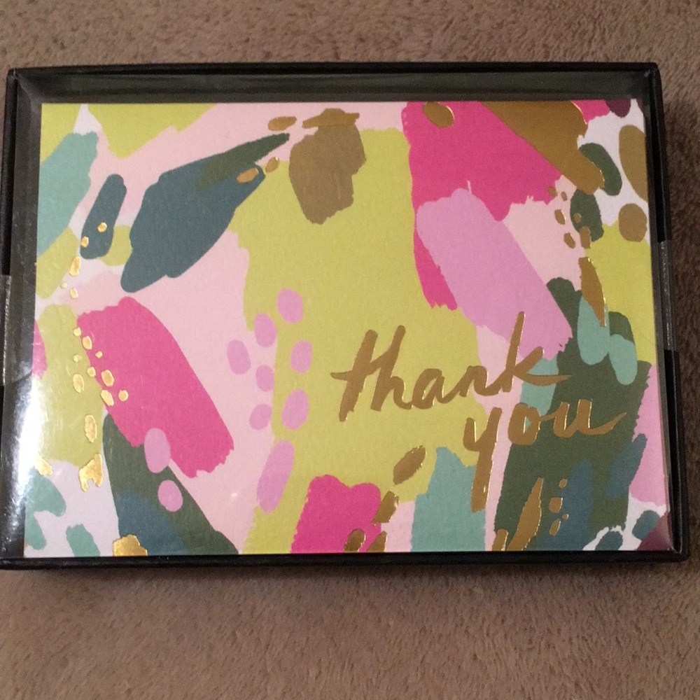 Bold Color Luxe Thank You Boxed Notes NWT set 10 - Picture 2 of 5